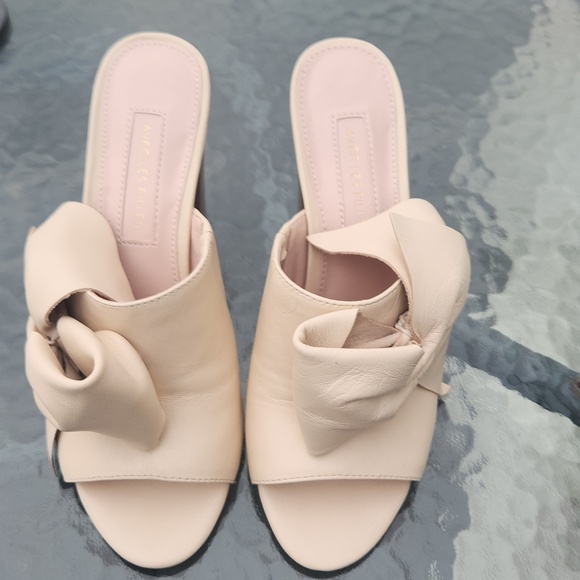 Avec Les Filles Blush Bow Block Heel Mules - Picture 10 of 10